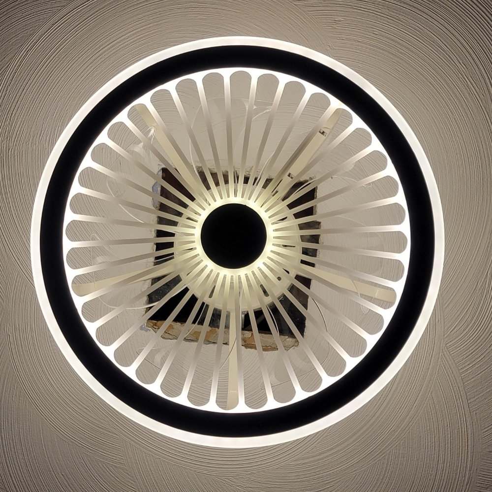 Modern White XIYUN Ceiling Light Fan Fixture, 3- Mode LED with Remote